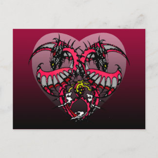 ピンクの煙Dragonheart ポストカード