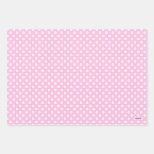 ピンクの熱帯のパップスのギフトラップセットで3の ラッピングペーパーシート (正面3)