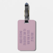 ピンクの熱帯の目的地の結婚式の花嫁 ラゲッジタグ (裏面縦)