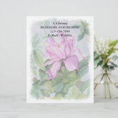 ピンクの熱帯オーキッドのカスタマイズ可能なレターヘッド レターヘッド (スタンド正面)