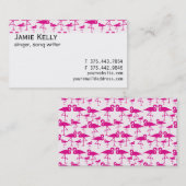ピンクの熱帯ピンクのフラミンゴ 名刺 (正面/裏面)