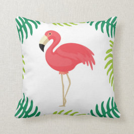 ピンクの熱帯フラミンゴの装飾用クッション クッション