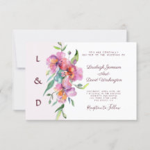 ピンクの熱帯フローラカスタムウェディング