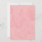 ピンクの熱帯フローラパイナップルアロハベビーシャワー 招待状 (裏面)