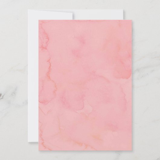 ピンクの熱帯フローラパイナップルアロハベビーシャワー 招待状 (裏面)