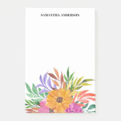 ピンクの熱帯フローラ水の色名 ポストイット (正面)