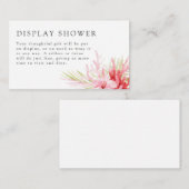 ピンクの熱帯ブライダルシャワー エンクロージャーカード (正面/裏面)