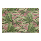 ピンクの熱帯ヤシ 枕カバー (正面左)