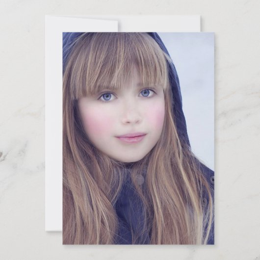 ピンクの熱帯夏の女の子の誕生日パーティーの写真 招待状 (裏面)