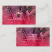 ピンクの熱帯性パイナップルフラミンゴ&パーム離れ 名刺 (正面/裏面)