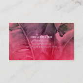 ピンクの熱帯性パイナップルフラミンゴ&パーム離れ 名刺 (裏面)