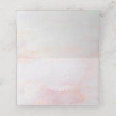 ピンクの熱帯花ビーチ結婚式 プレイスカード (内部開封)