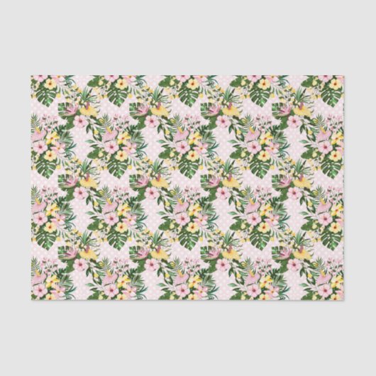 ピンクの熱帯花(デザイン20ピンクシリーズ) 薄葉紙 (正面)