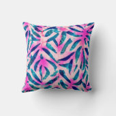 ピンクの熱帯葉のパターン クッション (裏面)