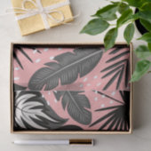 ピンクの熱帯 薄葉紙 (ギフト)