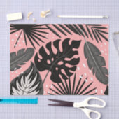 ピンクの熱帯 薄葉紙 (クラフト)