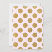 ピンクの熱気の気球のベビーシャワー 招待状 (裏面)