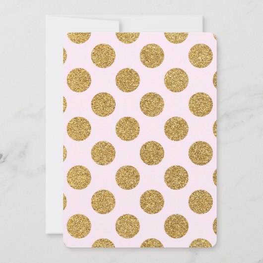 ピンクの熱気の気球のベビーシャワー 招待状 (裏面)