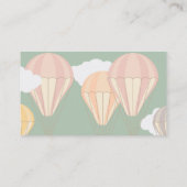 ピンクの熱気球おむつラッフル エンクロージャーカード (裏面)