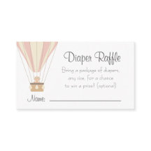 ピンクの熱気球おむつラッフル