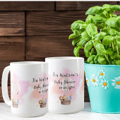 ピンクの熱気球で赤ちゃん動物サファリ コーヒーマグカップ