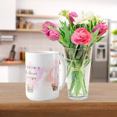 ピンクの熱気球で赤ちゃん動物サファリ コーヒーマグカップ