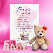 ピンクの熱気球で赤ちゃん動物サファリ ノートカード