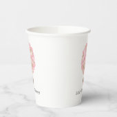 ピンクの熱気球の女の子のベビーシャワー 紙コップ (左)