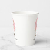 ピンクの熱気球の女の子のベビーシャワー 紙コップ (右)
