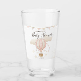 ピンクの熱気球の雲 タンブラーグラス