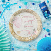 ピンクの熱気球は彼女は優れた誕生日ではない ペーパープレート (パーティー)