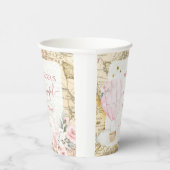 ピンクの熱気球は彼女は優れた誕生日ではない 紙コップ (右)