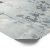 ピンクの熱気球を持つ超現実的な画像 ポスター (角)