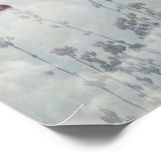 ピンクの熱気球を持つ超現実的な画像 ポスター (角)