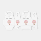 ピンクの熱気球ガールベビーシャワー フェイバーボックス (折り畳みなし)