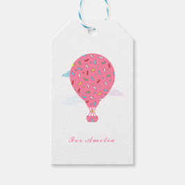 ピンクの熱気球 ギフトタグ
