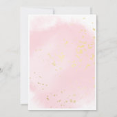 ピンクの熱気球 1歳の誕生日 雲の招待状 招待状 (裏面)