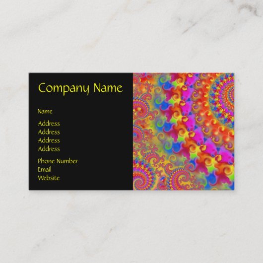 ピンクの熱狂するなフラクタル 名刺 (正面)