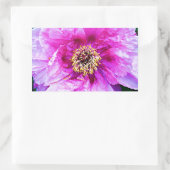 ピンクの爆発 長方形シール (バッグ)