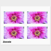 ピンクの爆発 長方形シール (シート)