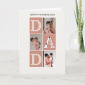 ピンクの父の日フォトカード カード (正面)
