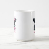 ピンクの牛がキュート コーヒーマグカップ (中央)
