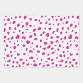 ピンクの牛のプリントパステル ラッピングペーパーシート (正面2)