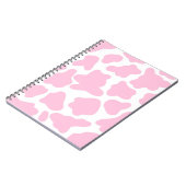 ピンクの牛のプリント手帳 ノートブック (左側)