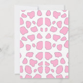 ピンクの牛の招待状、任意の年齢、牛の誕生日パーティー 招待状 (裏面)