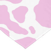 ピンクの牛の斑点アニマルプリントパターン ショートテーブルランナー (コーナー)