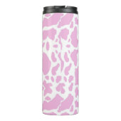 ピンクの牛の斑点アニマルプリントパターン タンブラー (裏面)