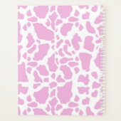 ピンクの牛の斑点アニマルプリントパターン プランナー手帳 (裏面)