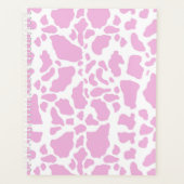 ピンクの牛の斑点アニマルプリントパターン プランナー手帳 (正面)