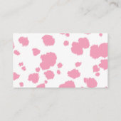 ピンクの牛プリントおむつラッフルチケット エンクロージャーカード (裏面)